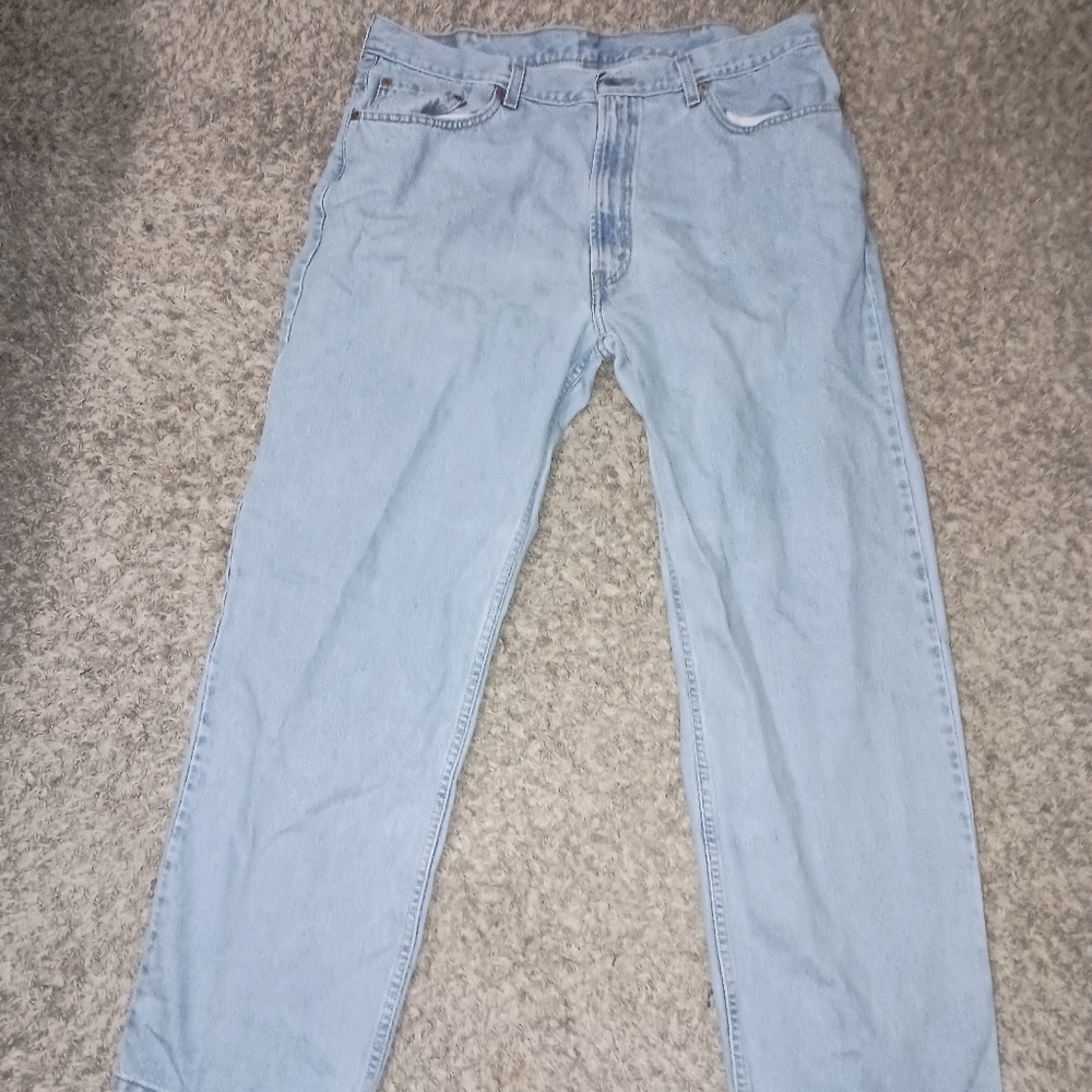 Men's Levi Strauss Jeans 550 Size 40x30 Color Light Blue Bootcut Vintage Rocker‎
